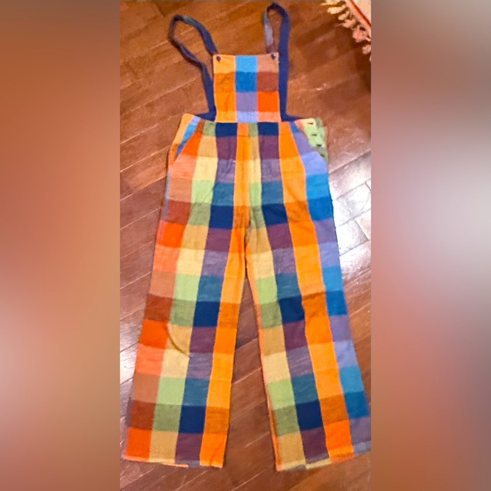 Colorful Checkered Overalls: Ace & Jig Size L